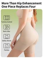 Culotte gainante pour femme taille haute, effet ventre plat, sans couture, rehausseur de fesses, amincissante, respirante, maintien ferme