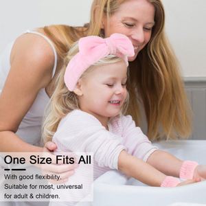 Ensemble 3 pièces satiné avec nœud : bracelet et bandeau imperméables antidérapants pour le lavage du visage et le spa, accessoires de coiffure plissés, cadeau pour femme - Product Image 6
