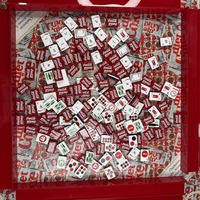 Jeu de Mahjong Américain Thème Cola Vintage en Acrylique avec Pions Design Bouchon de Bouteille Ours Polaire – Cadeau Idéal pour Soirée Jeu