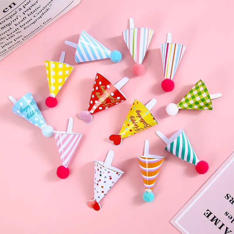 Ychon Retro Cake Decoraties Gelukkige Verjaardag Beer Hoed Taart Toppers Creatieve Schattige Cupcake Picks Decoratie Voor Baby Shower