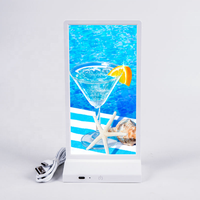 ZZFY A5 LED porte-carte Rechargeable A4/A3 publicité présentoir Rectangle en forme de Menu support boîte à lumière ABS matériel DC 5V