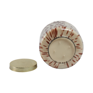 Candela Profumata Decorativa Macchiettata con Coperchio, Stile Pilastro, per Uso Interno ed Esterno - Product Image 6