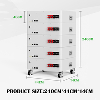 Batterie de stockage d'énergie solaire domestique empilable 5kWh 10kWh 20kWh, stockage d'énergie 51.2V 100Ah 200Ah, batterie lithium-ion LiFePo4