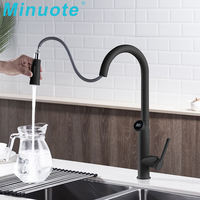 Robinetterie Robinet mitigeur de cuisine monotrou en laiton Robinet mitigeur de cuisine noir