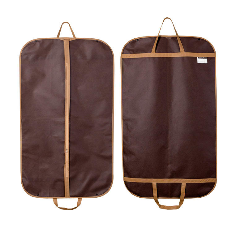 Custom Printing Logo Cheap Reusable Foldable Eco Non-woven Garment Clothes  Dustproof Suit Bags Cover With Handle for Suits Store