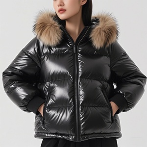 Chaqueta de Plumón para Mujer con Logotipo Personalizable, Gruesa, Resistente al Viento y al Agua, Talla Grande, Cálida, con Diseño de Burbujas - Product Image 6