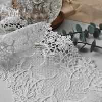 HAPPEAK Fleur Motif Dentelle Durable Vêtement Accessoires Brodé Dentelle Ruban Garniture Coupe
