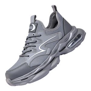 Chaussures de sécurité sportives tissées à lacets, anti-perforation, absorption des chocs, respirantes, légères, imperméables, chaussures de travail protectrices - Product Image 1