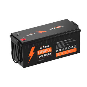 Stok US 24V 100Ah LiFePO4 baterai Lithium 2,56 kWh UL bersertifikat 10-tahun pengiriman cepat Baterai untuk RV Marine Off-Grid - Product Image 1