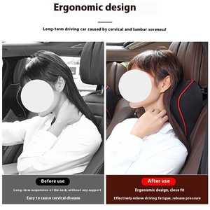 Oreiller de siège de voiture en <span class=keywords><strong>mousse</strong></span> à mémoire de forme à boucle universelle, oreiller ergonomique et doux pour le cou de voiture pour le soulagement des douleurs au cou et aux épaules - Product Image 4