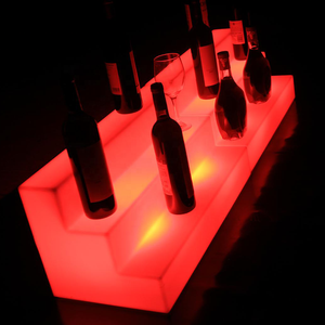 Led Lighted Liquor Bottle Display Shelf 3 Tier Rack Bar Stand with RF Remote Illuminated Lighting Shelves for Home Bar, Party - Product Image 6