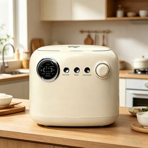 Cuisinière à riz électrique intelligente multifonctionnelle automatique mini avec cuve intérieure en acier inoxydable antiadhésive, cuisson rapide, faible teneur en sucre - Product Image 1