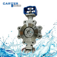 Vanne papillon à triple excentrique à siège métallique SS316, montage électrique IP67, haute température, pour gaz corrosifs et eau, ASME B16.10, personnalisable OEM