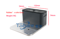 Tshare Biesse Bloc de serrage sous vide en aluminium et plastique gris, ventouses pour machines CNC de travail du bois