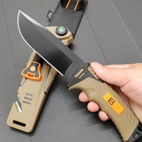 Couteau tactique à lame fixe pour la survie en plein air, le camping et la chasse, avec étui multifonction pour outils multiples, directement de l'usine