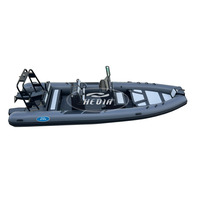 HEDIA 650 Bateau Pneumatique Semi-Rigide en Aluminium Gommone de 22 Pieds avec Moteur
