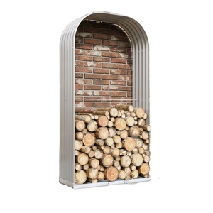 Waterproof outdoor storage wood rack metal shed firewood rack
