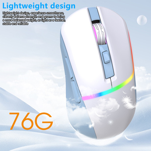 Tri-chế độ không dây RGB Luminous Chuột trọng lượng nhẹ máy tính trò chơi Chuột chơi game Phụ kiện Máy tính Chuột chơi game không dây - Product Image 3