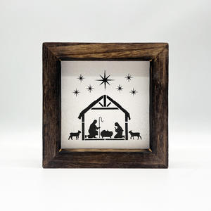 UIONEN Craft DIY 0395 Classic Wooden <b>Desktop</b> Decoration Ornaments Home Holiday Decorations Solid <b>Wood</b> One-Piece Custom - Product Image 1