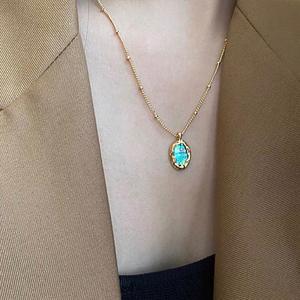 สร้อยคอเปลือกหอยดีไซน์สองด้านสไตล์เรโทร หรูหราเบาๆ แฟชั่นทันสมัย ประดับกระดูกไหปลาร้า สีเปลือกหอย - Product Image 4