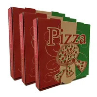 Caja de Pizza Ecológica para Llevar, Económica, de Papel, Personalizable, Color Marrón sobre Marrón