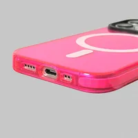 Coque de téléphone CHANYIDIAN en cristal transparent couleur néon pour iPhone 16 Pro Max 15 14 Pro 13 12, compatible avec la charge sans fil, coque en silicone souple
