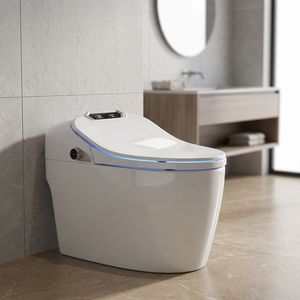 WC intelligent avec siège allongé, évacuation en S, nettoyage automatique, lecture vocale en anglais pour WC intelligent 110V - Product Image 1