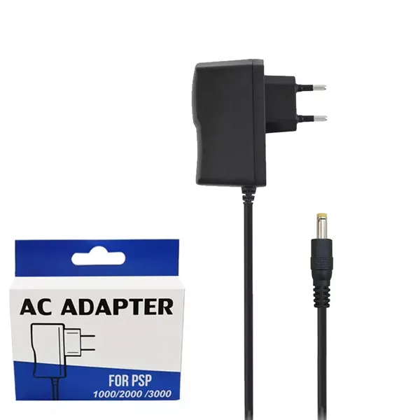 Adaptateur ca pour câble d'alimentation de chargeur mural mince PSP pour alimentation PSP1000 2000 3000