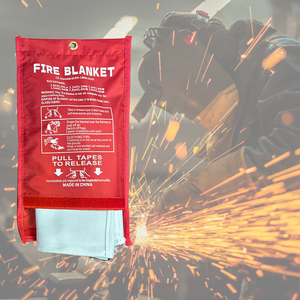 Couverture anti-feu en fibre de verre ignifuge 550C résistante à la chaleur blanche pour la lutte contre l'incendie à domicile - Product Image 4