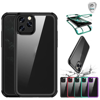 Étui de protection d'écran antichoc double face deux en un verre trempé pour iPhone 11 12 13