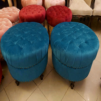 Pouf en tissu moderne pour salon / Pouf capitonné en cuir pour salon et salle de séjour, en promotion aux États-Unis
