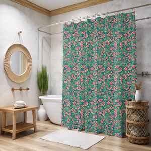 Fantezi Anti kalıp banyo perde manuefacmold dijital baskılı canlı çiçek banyo perde fantezi 3D duş perdesi - Product Image 6