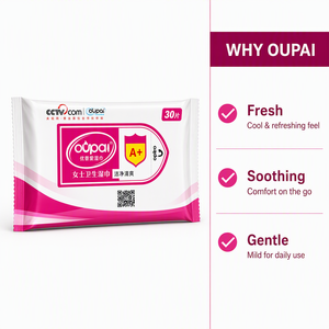 Lingettes féminines 30 pièces, lingettes nettoyantes pour soins intimes pour femmes, hygiène quotidienne, fraîcheur, OEM - Product Image 2