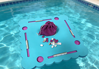 Table de Mahjong pliable flottante pour jeux de piscine, couleur personnalisable, dominos, poker, tapis de Mahjong, sac de transport personnalisable, taille américaine