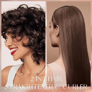 Mini fer à friser et lisseur de cheveux, température réglable à 5 vitesses, 120-200C, pour cheveux secs, avec fonction d'arrêt automatique - Product Image 3