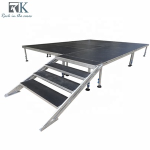 Escenario Portátil Ajustable de Alta Resistencia con Marco de Aluminio para Eventos y Conciertos, Podio de 4x4 pies y 4x8 pies - Product Image 2