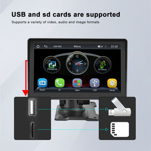 Pantalla táctil de 10,26 pulgadas inalámbrica <span class=keywords><strong>Apple</strong></span> Carplay PORTÁTIL ESTÉREO para coche Android Auto EE. UU. Pantalla para coche - Product Image 3