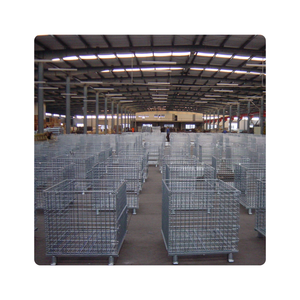 Industria saldato portatile impilamento pieghevole in metallo contenitore in acciaio per gabbia di sicurezza - Product Image 1