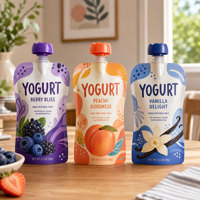 Pochette souple personnalisée pour yaourt, jus, miel, huile d'arachide, avec bec verseur, rechargeable, réutilisable, pour emballage alimentaire liquide