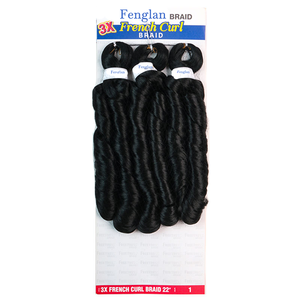 Extensiones <span class=keywords><strong>de</strong></span> Cabello Sintético Yaki <span class=keywords><strong>de</strong></span> 22 Pulgadas, 3 Paquetes, Rizo Francés Colorido, Trama Única, Rizo en Espiral, Ondulado, Sedoso y Lujoso - Product Image 3