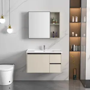 Factory Price bathroom vanity Carbon Fiber Resin Board bathroom cabinet No Anti-Dumping Bathroom Vanity Cabinet