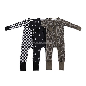 Bán buôn tùy chỉnh in tre dễ thương sơ sinh bé gái Romper zippies quần áo <span class=keywords><strong>Set</strong></span> bé đồ ngủ tre - Product Image 1