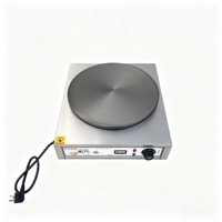 Crêpière Électrique Professionnelle, Machine à Crêpes Automatique à Température Constante pour Stand de Rue et Boulangerie 2500W