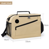 Bolsa Térmica para Almuerzo de Gran Capacidad, de Nailon con Cierre y Tela Oxford, para Coche, Aislada, para Picnic al Aire Libre