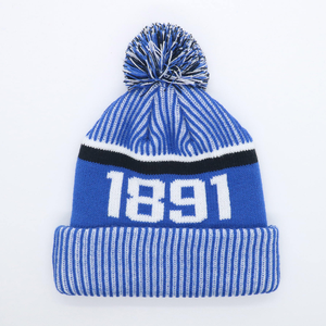 Gorros de Punto Jacquard Personalizados al por Mayor con Varios Logotipos, Gorros con Pompón 100% Acrílico, Diseños OEM ODM, Gorros Cálidos para Invierno - Product Image 5