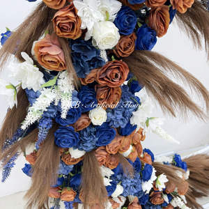 Décoration de fond de fleurs multicolores artificielles personnalisées en usine pour la maison décorations de fête de noël toile de fond de mariage - Product Image 5