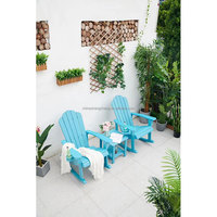 Chaise Adirondack extérieure recyclée en plastique de bancs de patio écologiques pliants de conception de mode