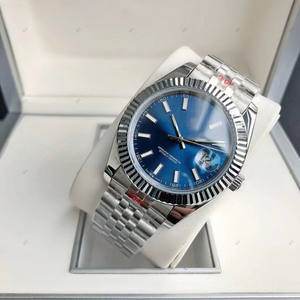 2836 다이아몬드 세팅 야광 스테인리스 스틸 남성용 기계식 시계 - Product Image 1