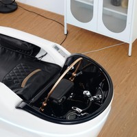 Lit de lavage électrique de luxe avec circulation d'eau et chauffe-eau, lit de spa capillaire, chaise de lavage de cheveux, chaise-lit de massage pour shampoing