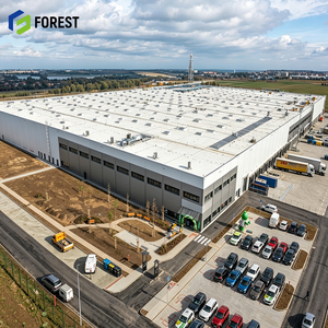 Structure en acier préfabriquée robuste pour entrepôt industriel, centre de distribution de marchandises lourdes à grande portée - Product Image 1